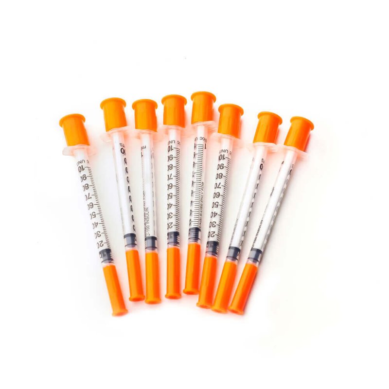 sterilized insulin needles